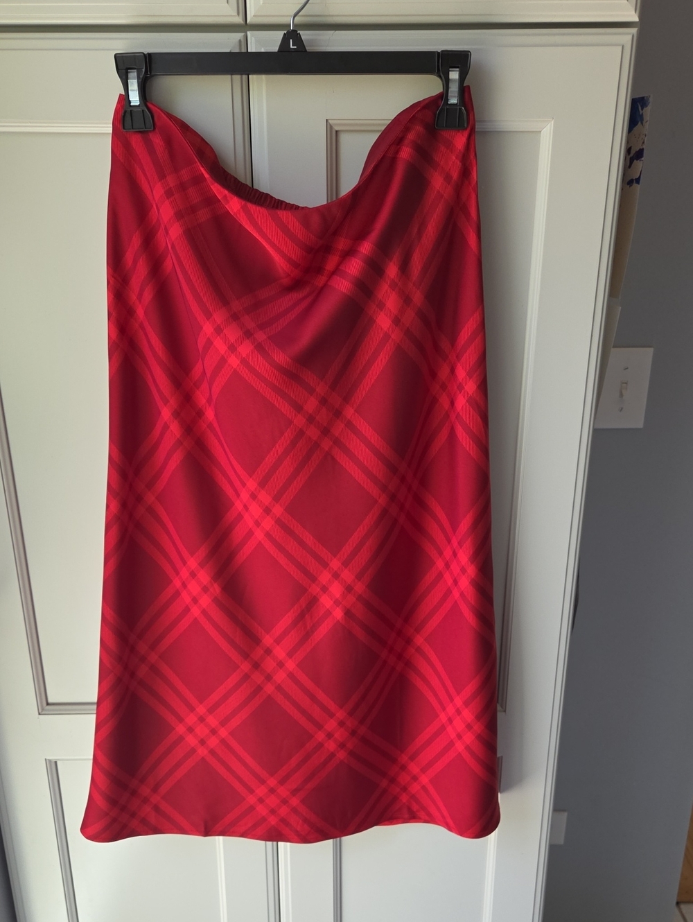Red Plaid A-Line Skirt - Women